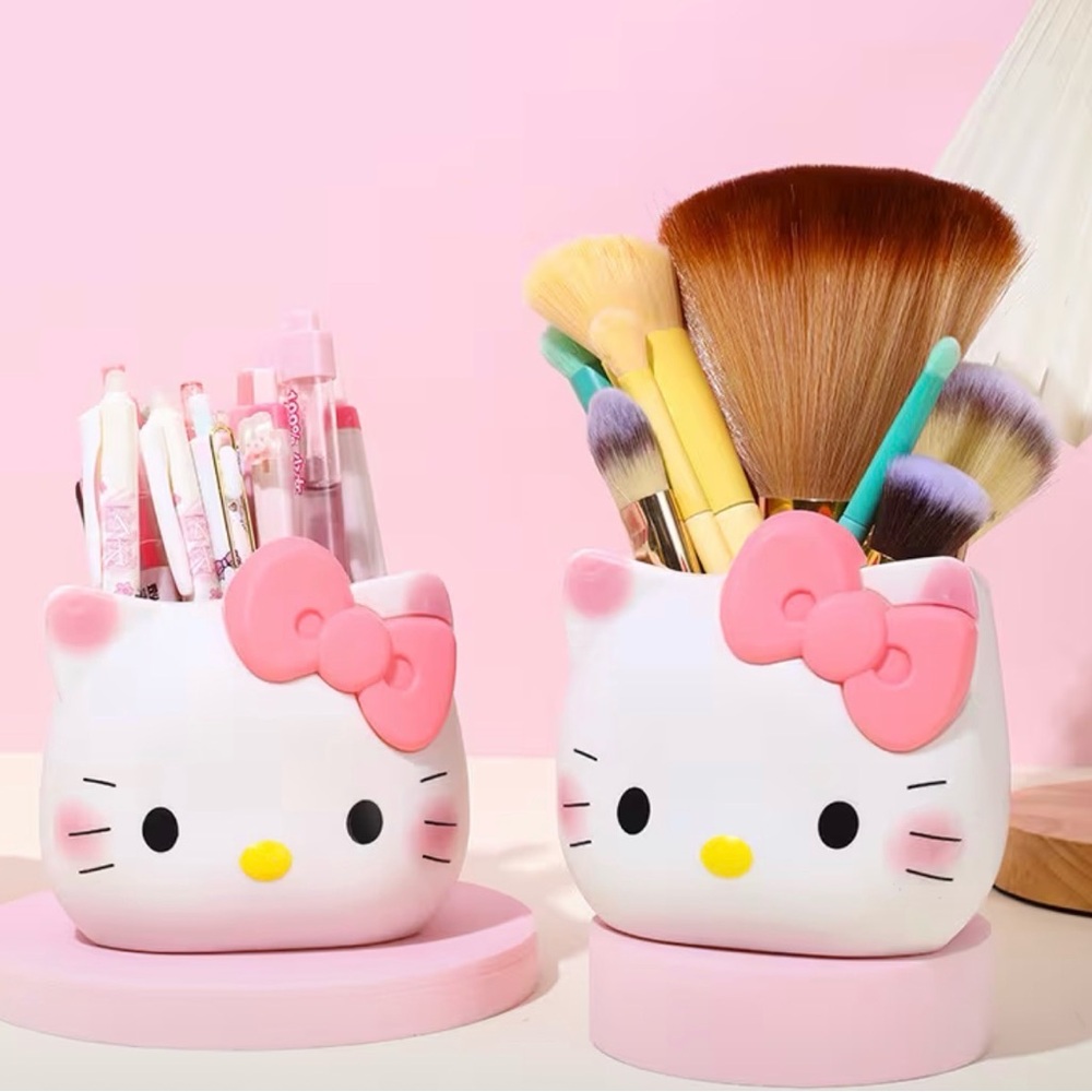 Hello Kitty Pink and White Desk Organizer Set